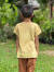 asana KIDS ヘンプコットン 薄手 ラグランTee・手刷り ハーモニー プリント 草木染め 