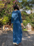 asana カシュクール風 ロングワンピース・草木染め