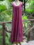 asana ヘンプコットン 厚手 NEW キャミ ワンピース・草木染め 手刷り抜染