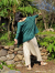 asana ひらひらサルエルパンツ・きなり