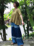 asana ロングワイドパンツ・草木絞り染め