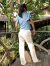 asana HEMP&LINEN イージーパンツ・きなり