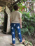 asana HEMP100% もんぺ パンツ・草木絞り染め
