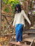asana HEMP100% NEW フリンジ フレアーパンツ・草木染めグラデーション