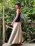 asana ヘンプコットン 厚手 パット入り キャミタンク・草木染め