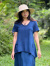 asana ヘンプコットン 薄手 Vネック Tシャツ・草木染め