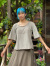 asana ヘンプコットン 薄手 アフリカン フレアーTee・草木染め