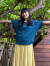 asana ヘンプコットン 薄手 NEW ギャザー Tee・草木染め