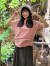 asana ヘンプコットン 薄手 NEW ギャザー Tee・草木染め