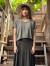 asana HEMP100% テロテロ ゆったり Tee・草木染め