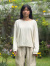 asana HEMP100% テロテロ ゆったり ロング ブラウス・きなり