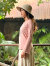 asana ヘンプコットン 厚手 フレアースリーブ・手刷りプリント 草木染め 