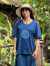 asana ヘンプコットン 薄手 メンズ Tee・草木染め 抜染