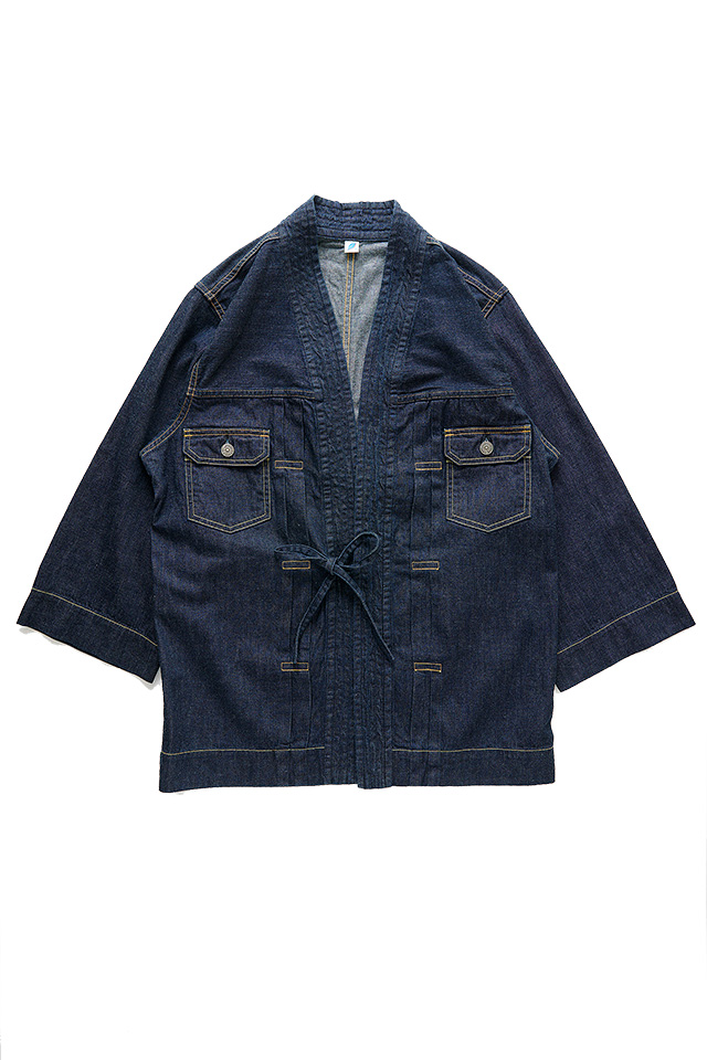 [2242-ID] Haori Style Denim Shirt - Indigo