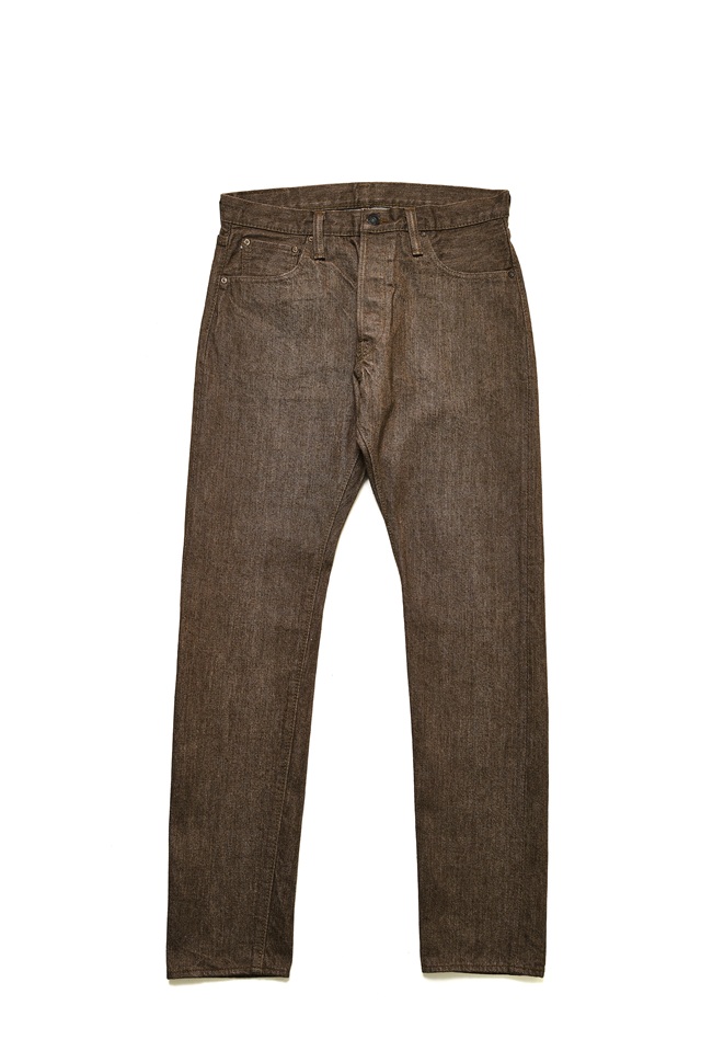 [BR-14oz-019] 14oz Brown Selvedge Denim - Relaxed Tapered