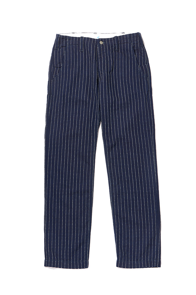 [LP-1180-1] Stitch Stripe Comfortable Trousers - Indigo x Thick Stripe