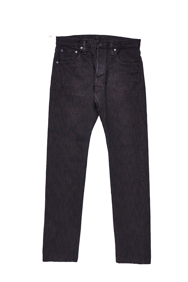 [PER-EX-019-BK] 15oz Black x Persimmon Extra Slub Denim - Relaxed Tapered