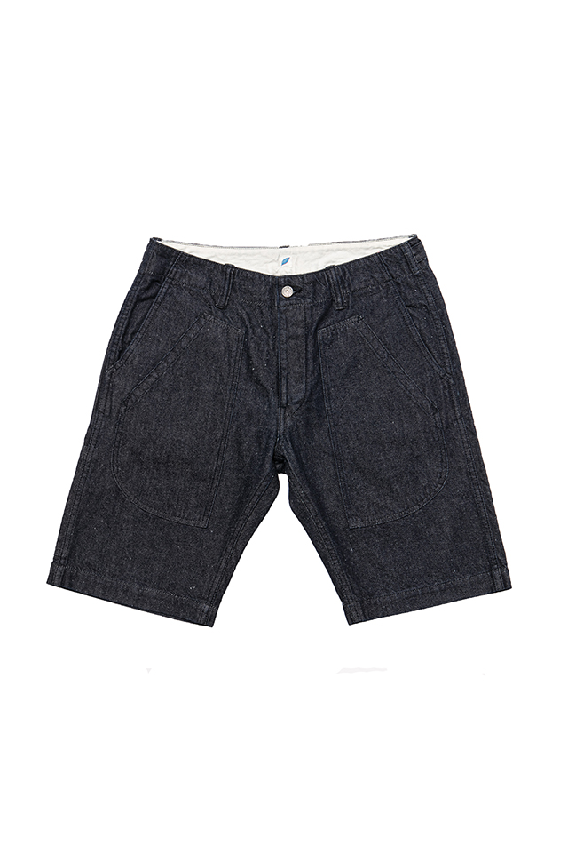 [SP-1191-D]  10oz Denim Double Pocket Worker Shorts - Dark Indigo
