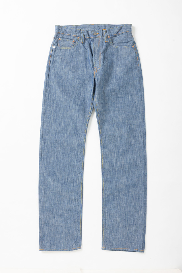 [1186-1] 14oz Slub Chambray 5-Pocket - Regular straight