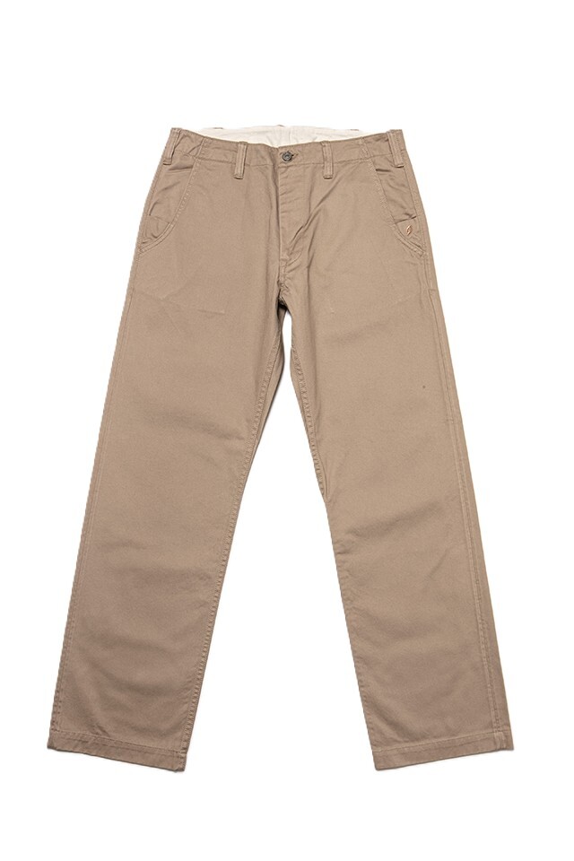 [1192-BE] Dry Touch Chino Trousers/Wide Straight - Beige