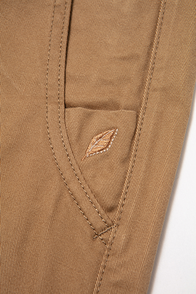 1192-DCA] Dry Touch Chino Trousers/Wide Straight - Dark Camel