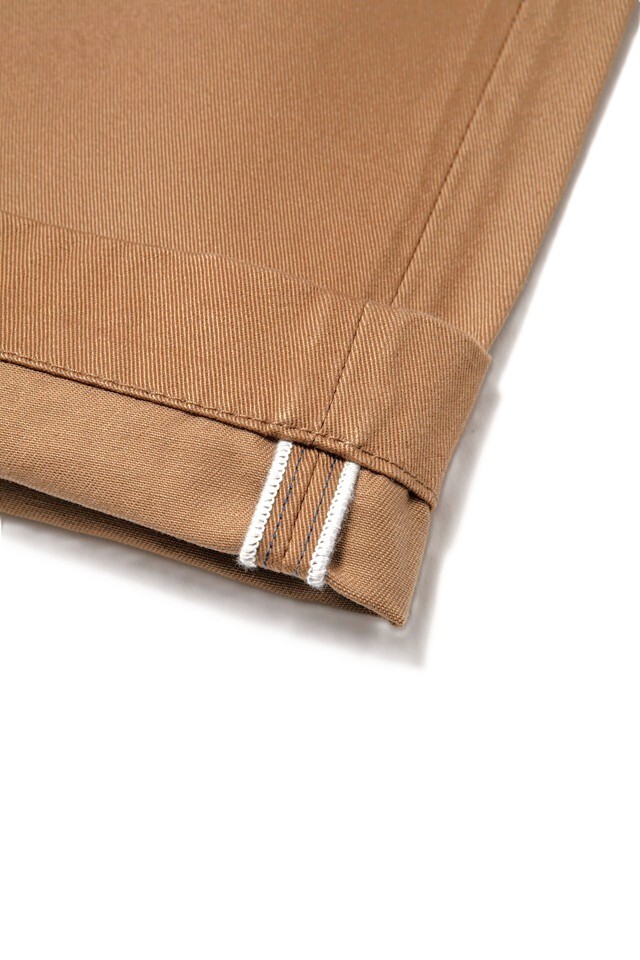 1192-DCA] Dry Touch Chino Trousers/Wide Straight - Dark Camel