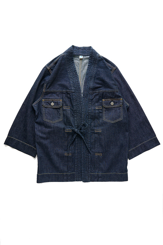 [2242-ID] Haori Style Denim Shirt - Indigo