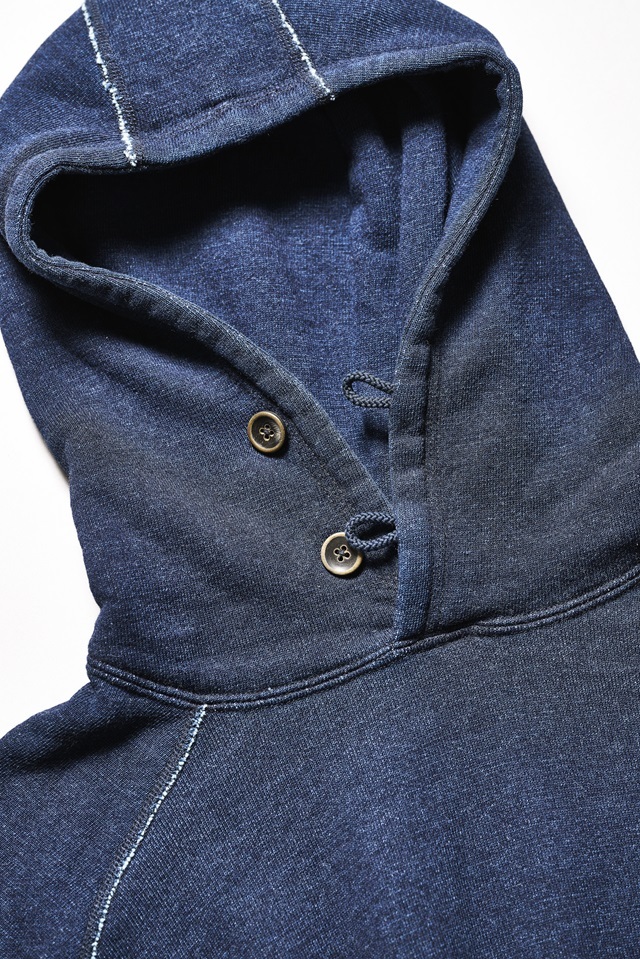 期間限定値下げ　新品タグ付 45R 藍染インディゴ ニット 定価36000円+税 5410-ID] Yarn Dyed Hoodie / Indigo