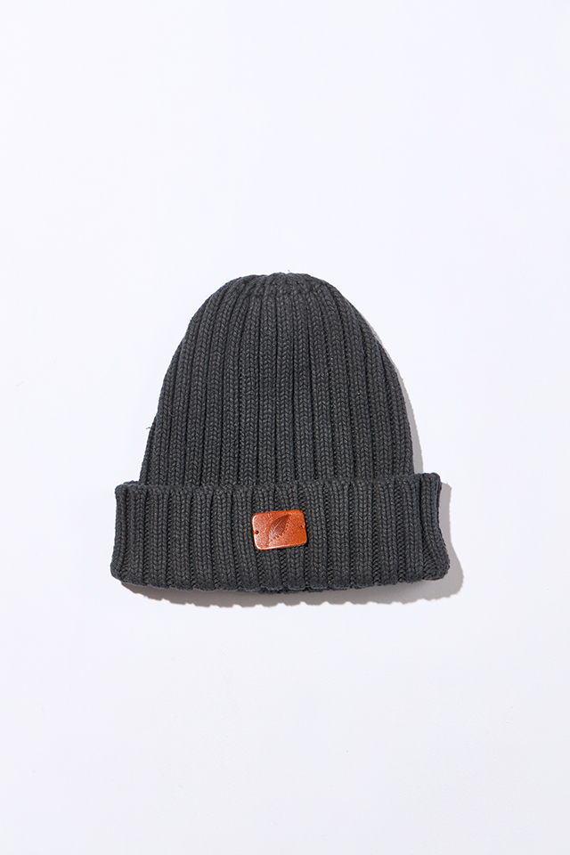 [7015-Plain] Knit Cap - Charcoal Gray