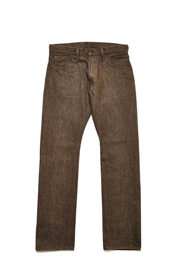 [BR-14oz-005] 14oz Brown Selvedge Denim - Slim Straight