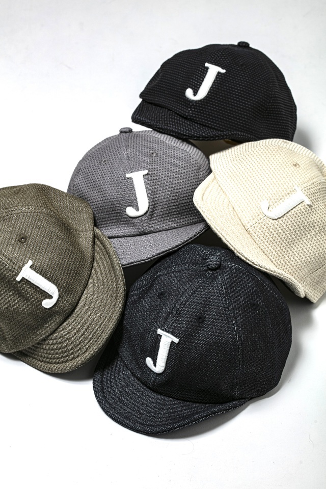 [7016-J] Big Logo Embroidery Sashiko Cap -  J