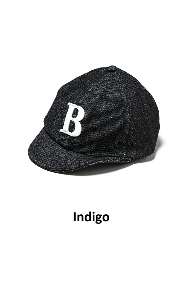 7016-B] Big Logo Embroidery Sashiko Cap - B