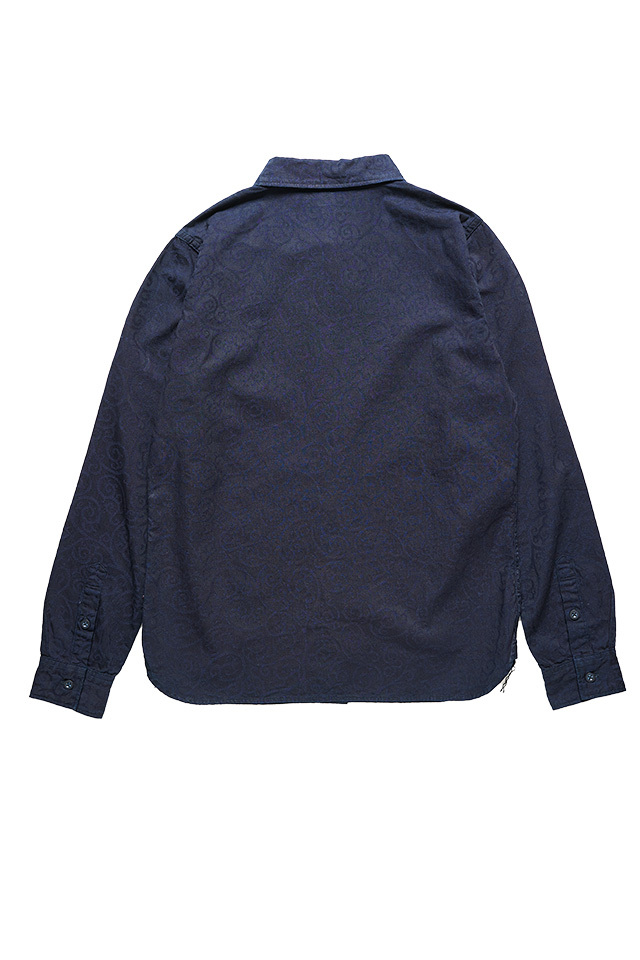 pure blue japan - ジャカード長袖シャツ［唐草］