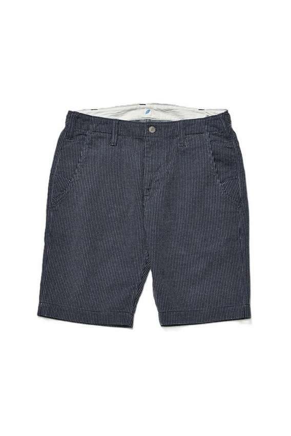[SP-1180-2] Stitch Stripe Comfortable Shorts - Indigo x Thin Stripe