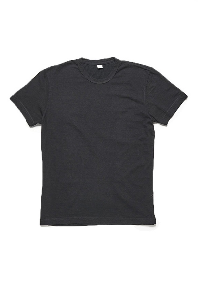[SS-5011-IDBK] Indigo Jersey Crew Neck T-shirt - Black Indigo
