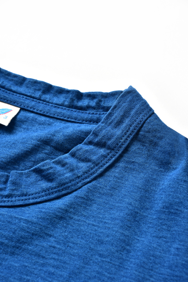SS-5011-M] Indigo Jersey Crew Neck T-shirt - Middle Indigo