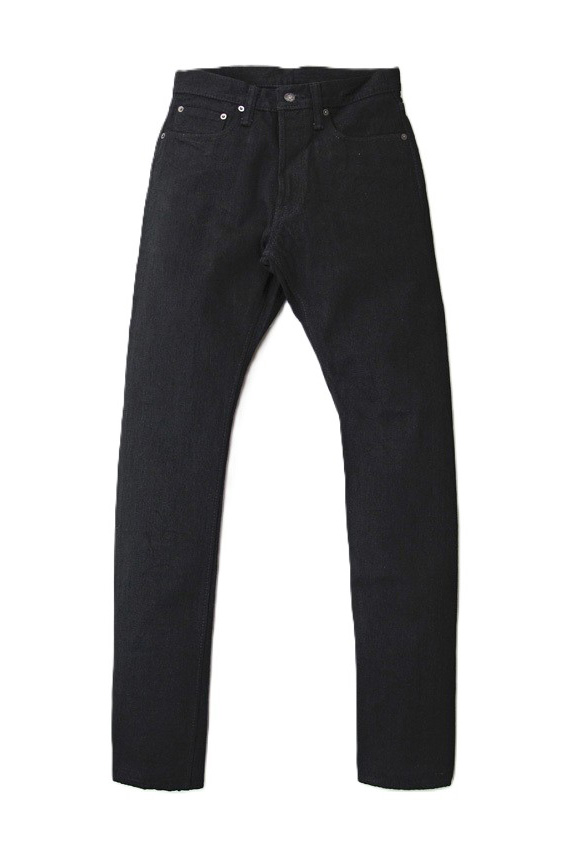 [XX-019-BK]  14oz. Double Black Relaxed Tapered
