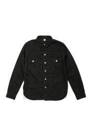 [2237-BK] 8oz Denim Type2 Shirt - Double Black