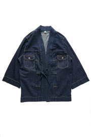 [2242-ID] Haori Style Denim Shirt - Indigo