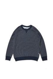 [5409-2] Yarn Dyed Sweatshirt / Stripe