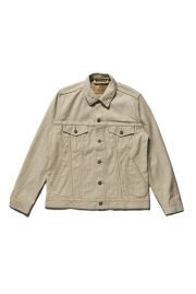 [6221-IV]  Sashiko Type 3 Jacket - Ivory x Beige