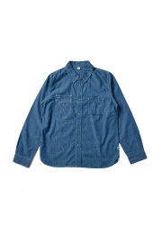 [LS-2243] Indigo Chambray Selvedge Work Shirt