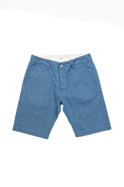 [SP-1191-L]  10oz Denim Double Pocket Worker Shorts - Light Indigo