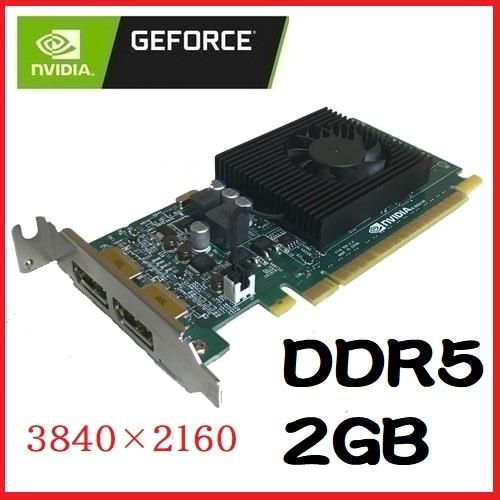 (BTOオプション)グラフィックカード増設オプション ロープロファイル NVIDIA GeForce GT730 GDDR5 2GB Displayport 2画面出力 中古