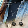 プレートイニシャルネックレス SV 60cm