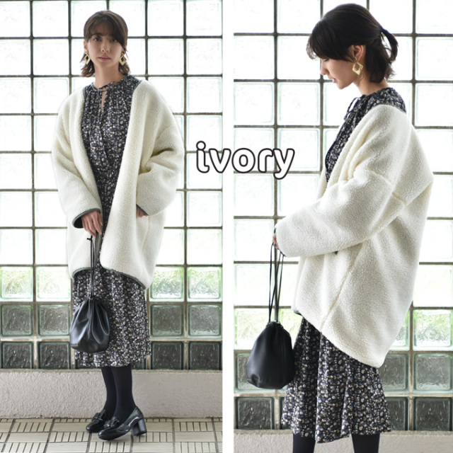 Pearls パールズ ママコート ダッカー マタニティ 暖か 防寒 ボア リバーシブル