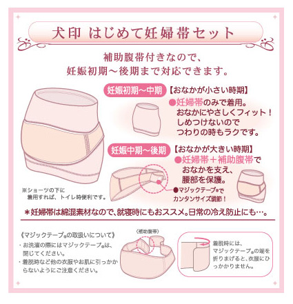 犬印本舗 Pearls パールズ 腹帯 妊婦帯 産前 産後 サイズ