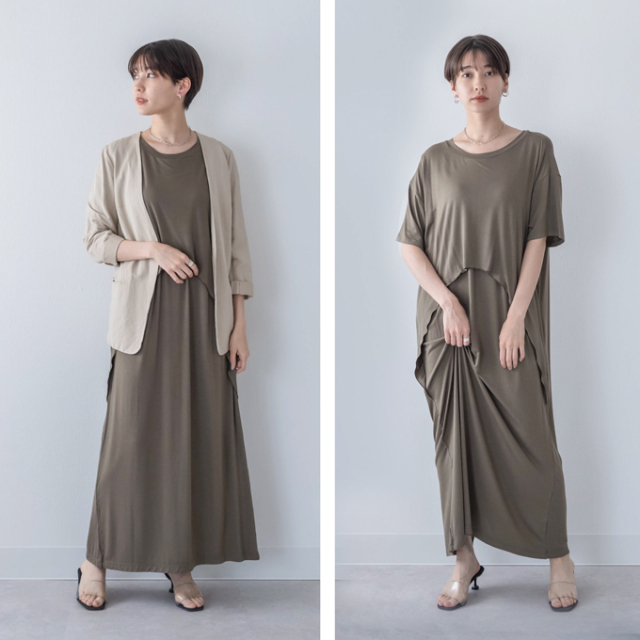 マタニティ 授乳服通販パールズ 授乳ケープ一体型 涼しいオシャレ