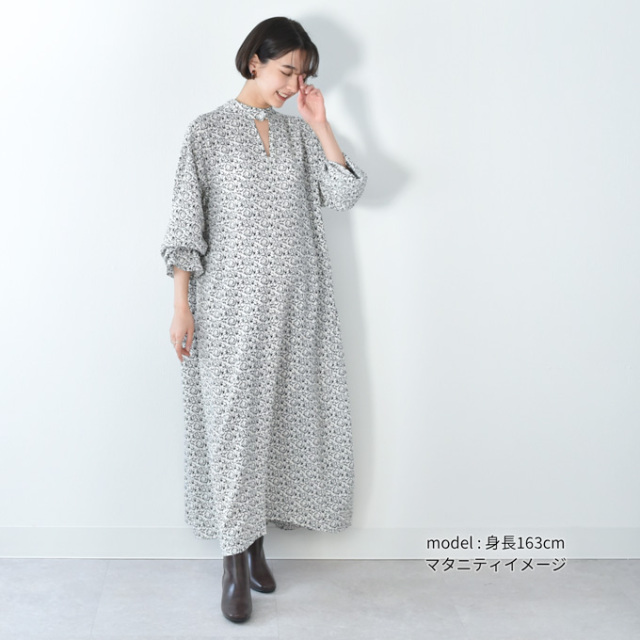 授乳服 マタニティ ワンピース スカート ヴィンテージ マキシ エンパイア 春夏 黒 白 Pearls パールズ