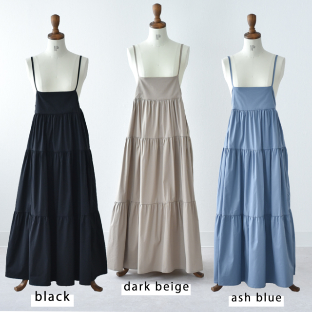 マタニティ 授乳服 マキシ丈 ワンピース ティアード キャミワンピ キャミソールワンピース ロング ロング丈 スカート Pearls パールズ